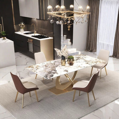 A Zoetic Home Rectangular table and chair with bright gloss