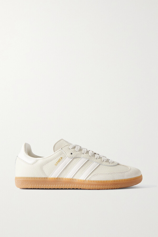 adidas Samba Og Suede-trimmed Leather Sneakers - Neutrals - ShopStyle