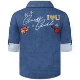Thumbnail for your product : GUESS GuessGirls Blue Denim Embroidered Shirt
