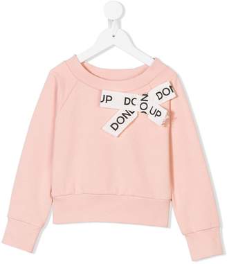 Dondup Kids logo bow sweatshirt