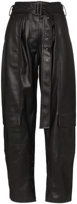 Low Classic faux leather cargo trousers