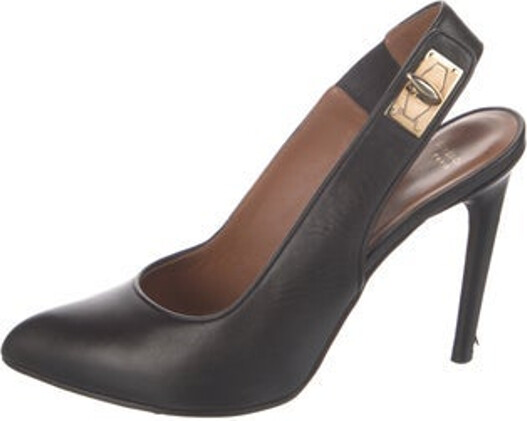 Givenchy Leather Slingback Pumps Black Pointed-Toes Buckle Closure at Sides Includes Box Unfortunately, due to restrictions, this item may not be eligible for shipping in all areas.