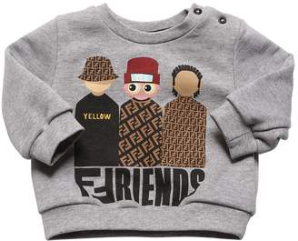 Fendi Friends Print Cotton Sweatshirt