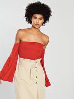 Thumbnail for your product : Very Sheered Angel Sleeve Top