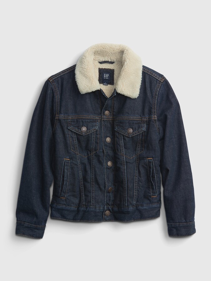 boys fleece lined denim jacket