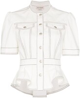 black denim peplum jacket