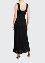 Thumbnail for your product : Alaia Flabalas Square-Neck Pleated Maxi Dress