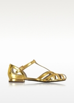 Thumbnail for your product : Marc Jacobs Woven Laminated Leather Sandal