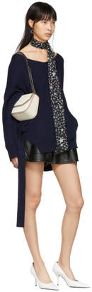 Stella McCartney Black Gathered Faux-Leather Shorts