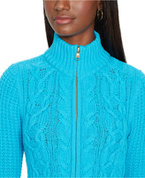 Thumbnail for your product : Lauren Ralph Lauren Cable-Knit Zip-Front Cardigan