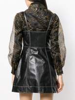 Thumbnail for your product : Ganni contrast stitching leather mini dress