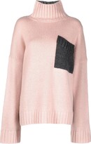 Two-Tone Roll-Neck Jumper 