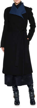 Agnona Bicolor Double-Face Cashmere Coat