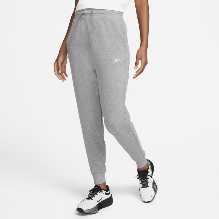 Nike Women's Dri-FIT One High-Waisted 7/8 French Terry Jogger Pants in Grey  - ShopStyle