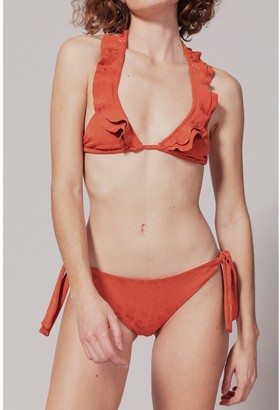 Albertine Dune Leopard Ruffled Bikini Set