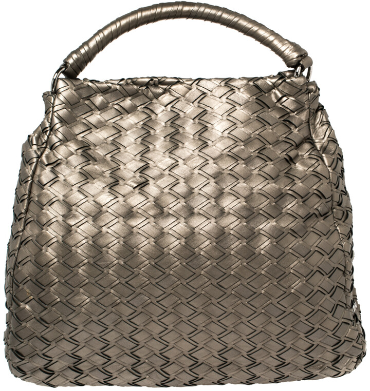 grey metallic bag