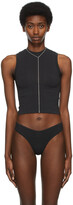 Thumbnail for your product : SKIMS Black Cotton 2.0 Mock Neck Tank Top