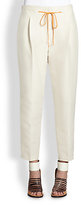 Thumbnail for your product : 3.1 Phillip Lim Cropped Silk & Cotton Polka Dot Pants