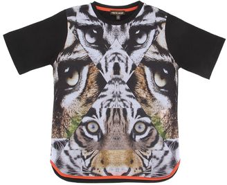 Roberto Cavalli Tiger Printed Cotton Jersey T-Shirt