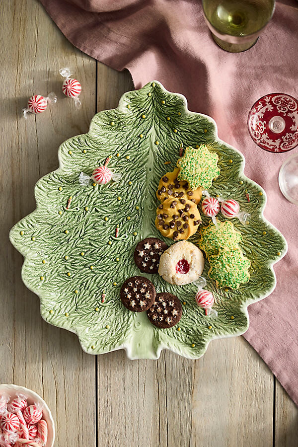 Fir Tree Stoneware Serving Platter at Terrain