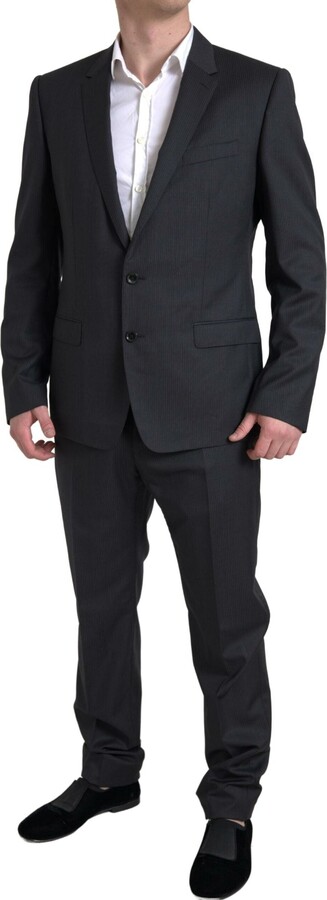 Dolce & Gabbana Black 2 Piece Single Breasted MARTINI Men's Suit