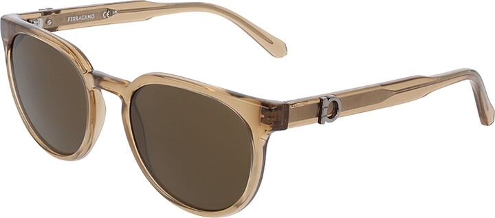 Ferragamo Renew Gancini Round Sunglasses 53mm