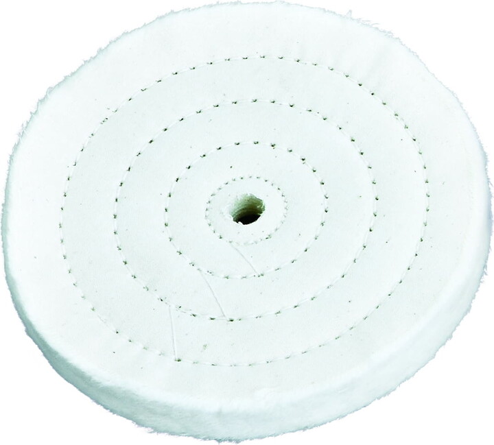 Robtec Cloth Polishing Wheel with Two 1/2"ID Flanges, 6" x 1" Arbor