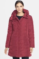 Thumbnail for your product : Gallery Ruched Collar Quilted Walking Coat (Regular & Petite) (Online Only)