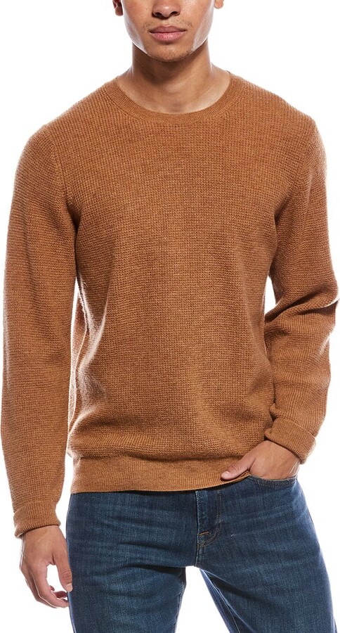 Brodie Cashmere Moss Stitch Wool & Cashmere-Blend Crewneck Sweater