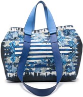 Thumbnail for your product : Alberta Ferretti Striped Floral-Print Tote Bag