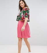 Thumbnail for your product : ASOS Curve Mini Skater Skirt With Box Pleats