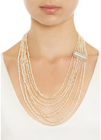 Thumbnail for your product : Renee Lewis Pearl Multi-Strand Necklace with Diamond 'Shake' Clasp