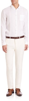 John Varvatos Slim-Fit Linen Button-Down Shirt