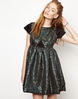 Thumbnail for your product : Eleven Paris Teye Dress in Metallic Brocade