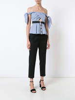 Thumbnail for your product : Self-Portrait striped off-shoulder blouse