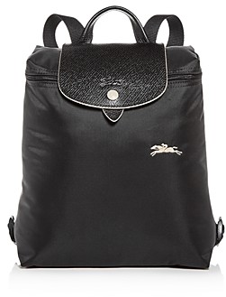longchamp all black backpack