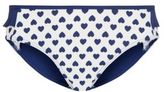 Thumbnail for your product : New Look Kelly Brook Navy Textured Heart Print Bikini Bottoms