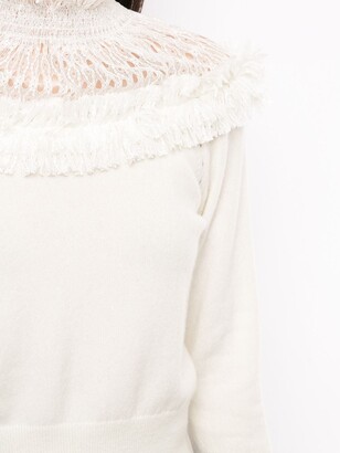 Onefifteen Lace-Panel Knit Jumper
