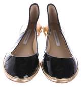 Thumbnail for your product : Diane von Furstenberg Metallic Round-Toe Flats