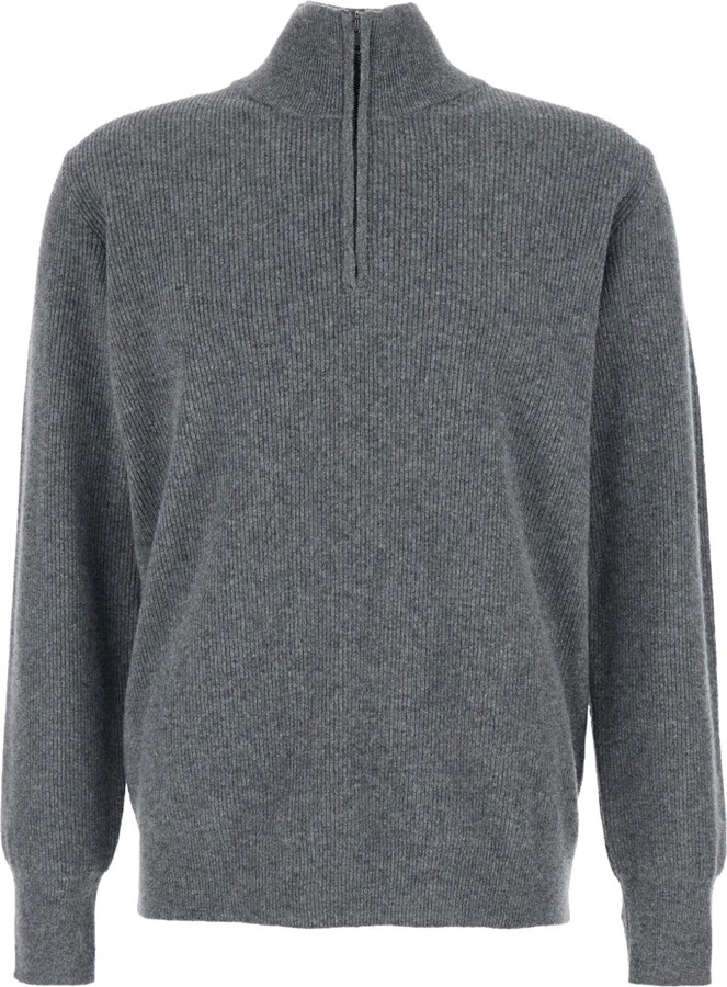 Roberto Collina High Neck Ribbed Knit Sweater