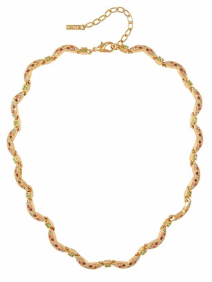 Susan Caplan Vintage 1980s D'Orlan embellished curved necklace