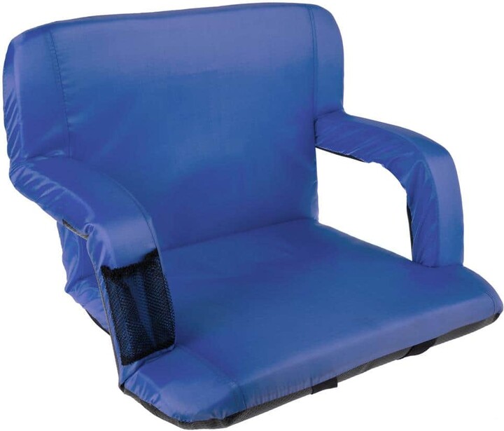 Wakeman Outdoors Blue Cushioned Wide Stadium Seat Chair