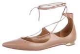 Thumbnail for your product : Aquazzura Christy Leather Flats