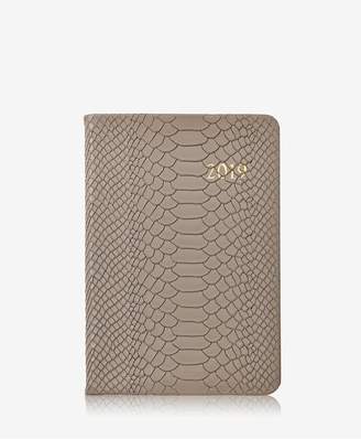 GiGi New York 2019 Daily Journal In Stone Embossed Python Leather