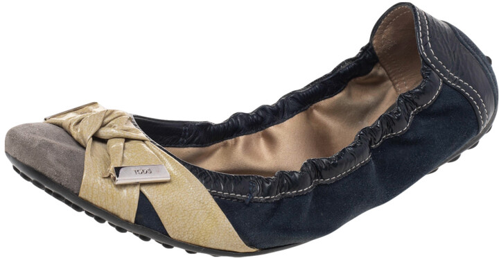 Louis Vuitton, Shoes, Louis Vuitton Black Suedepatent Elba Elastic Ballerina  Flats Size 36