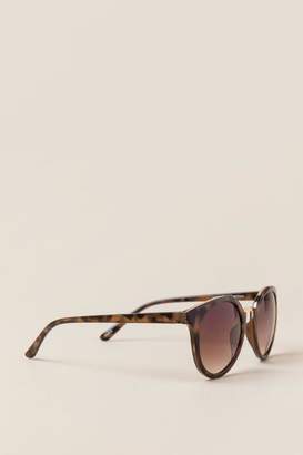 francesca's Tilden Round Sunglasses - Tortoise