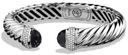 David Yurman Waverly Cable Bracelet with Black Onyx and Diamonds