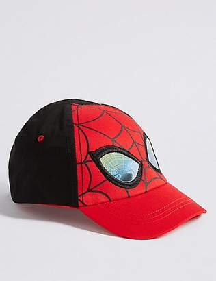 Marks and Spencer Kids' Pure Cotton Spider-ManTM Hat (6 Months - 6 Years)
