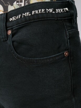 Valentino Slim-Fit Poem Detail Jeans