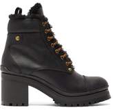 Thumbnail for your product : Miu Miu Shearling-lined Leather Ankle Boots - Womens - Black
